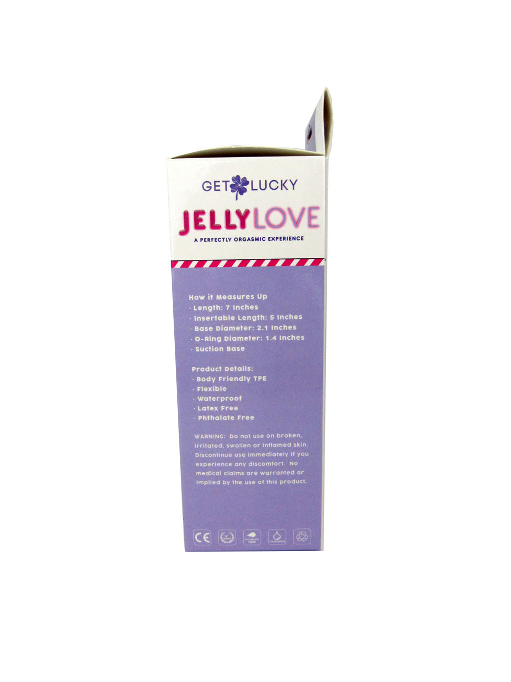 Get Lucky 7 Inch Purple Jelly Dildo with Suction Base > Dildos > Realistic Dildos