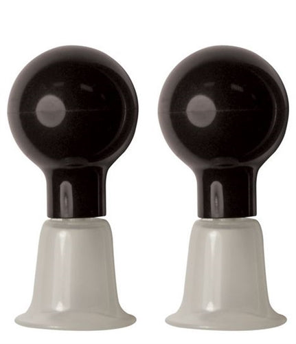 Sex & Mischief Nipple Suckers Set of Two with Black Suction Cups and Clear Clips – Nipple Suckers Black > Sex Toys > Nipple Suckers