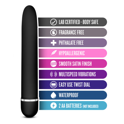 Rose Luxuriate Black Vibrator 7 Inch Multi-Speed Design Vibrators
