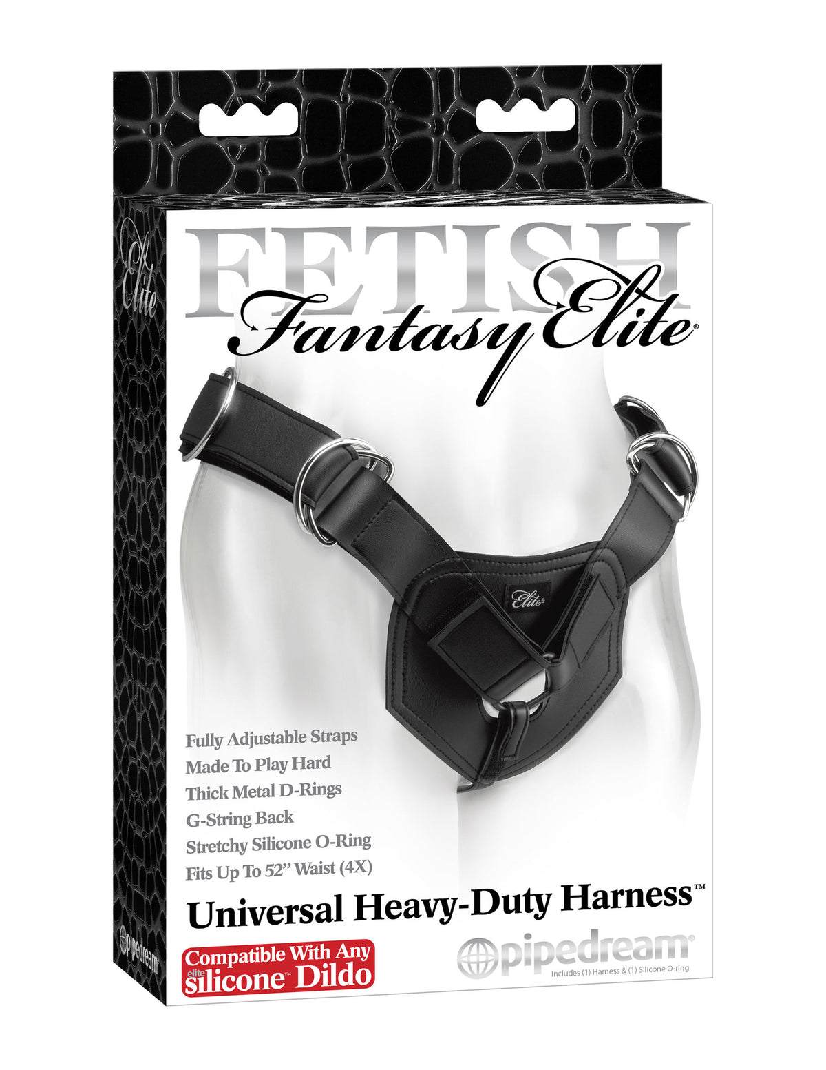 Fetish Fantasy Elite Universal Heavy Duty Black Harness – Durable Harness > Dildos > Strap On Harnesses