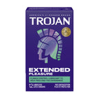 Trojan Extended Pleasure Condoms 12 Pack with Climax Control > Essentials > Condoms