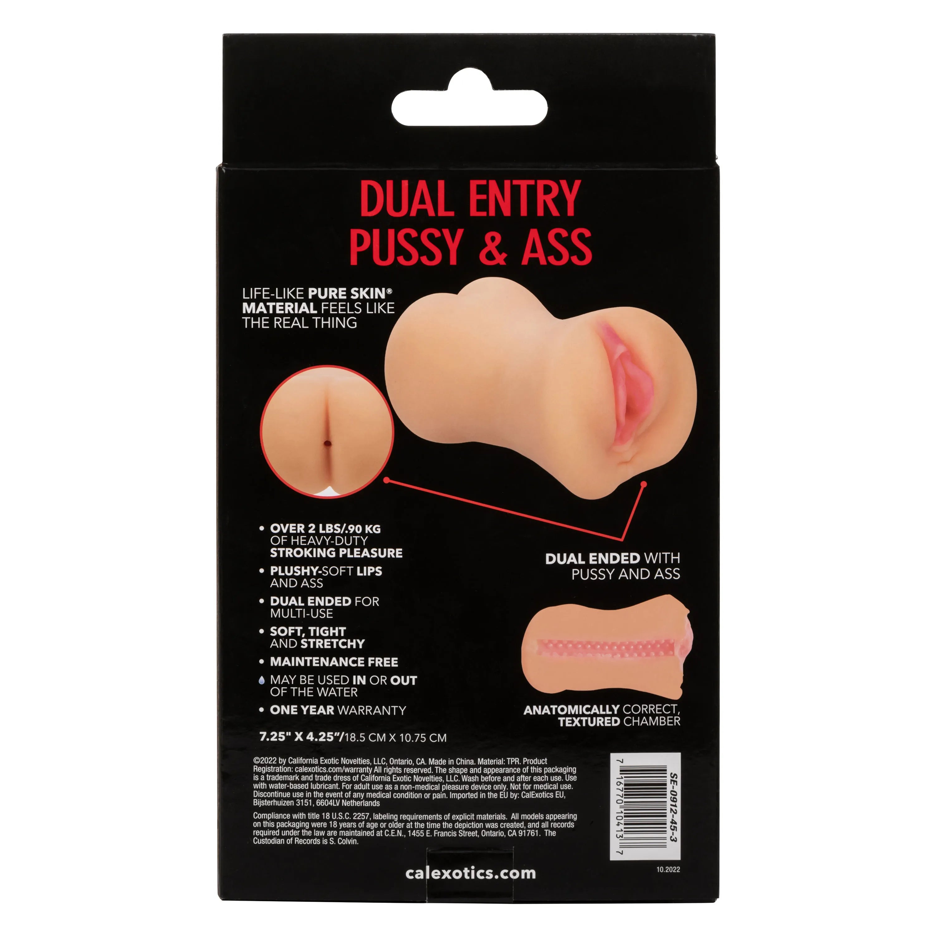 Stroke It Dual Entry Pussy and Ass – Double-Ended Stroker Sleeve > Sex Toys For Men > Masturbators > Manual