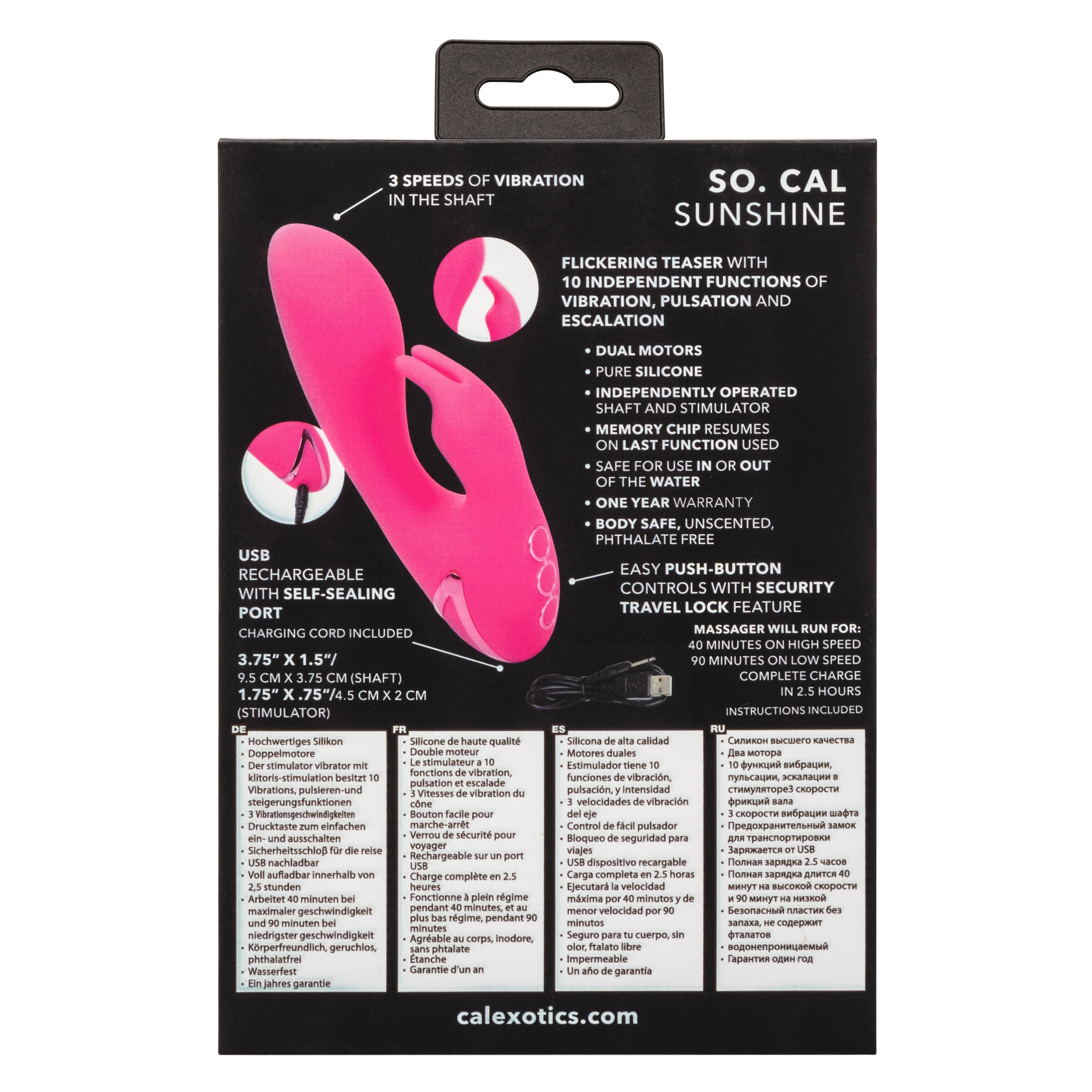California Dreaming So Cal Sunshine Dual Vibe – Dual Vibrator > Vibrators > Ladies > Rabbit