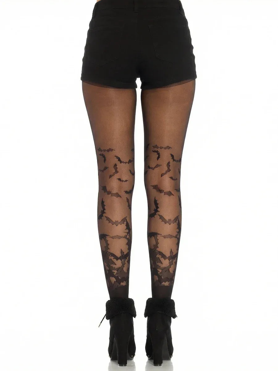 Leg Avenue Bat Wing Sheer Tights – Breathable Micro Net Tights Black One Size > Clothes > Hosiery > Pantyhose & Tights Main image