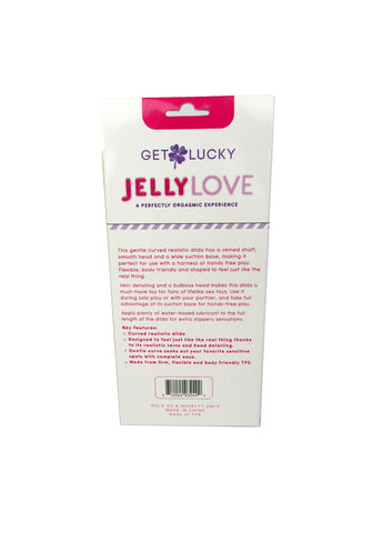 Get Lucky 7 Inch Purple Jelly Dildo with Suction Base > Dildos > Realistic Dildos