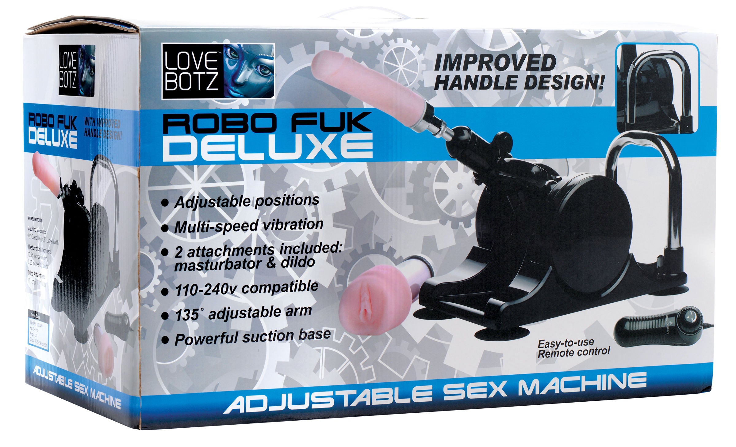 Lovebotz Robo Fuk Deluxe Adjustable Sex Machine for Pleasure Black Sex Machines