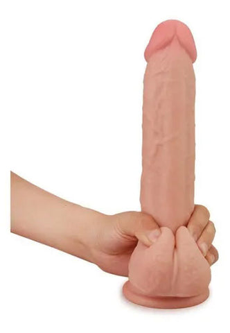 Get Lucky 9 Inch Real Skin Bendable Dildo with Soft Outer Layer > Dildos > Large Dildos