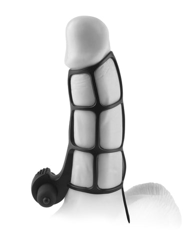 Deluxe Silicone Power Cage Erection Enhancer in Black Cages