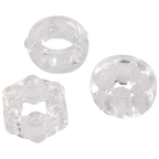 Crystal Jellies Performance Ring Set – Phthalate-Free Stretchable Silicone Rings Clear > Cock Ring > Sets