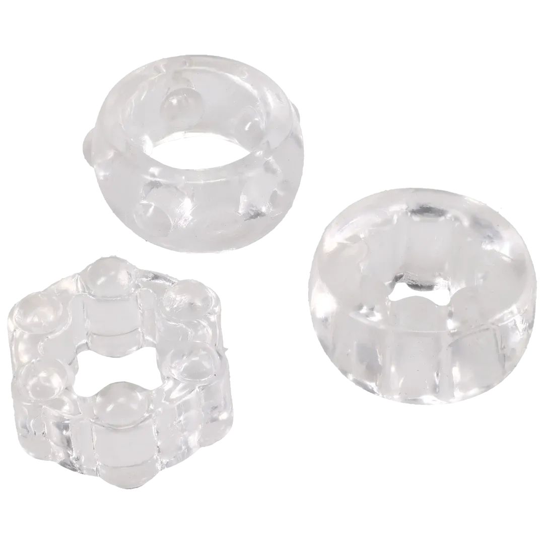 Crystal Jellies Performance Ring Set – Phthalate-Free Stretchable Silicone Rings > Cock Ring > Sets