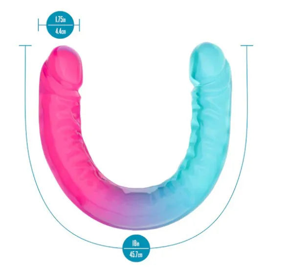 B Yours Candy Papi Sugar Stud 17.75 Inches – Flexible Double Dong Vibrator > Dildos > Double Dildos