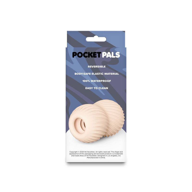 Pocket Pals Misty White – Compact Reversible TPE Stroker > Sex Toys For Men > Masturbators Cup