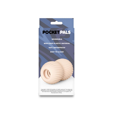 Pocket Pals Misty White – Compact Reversible TPE Stroker > Sex Toys For Men > Masturbators Cup