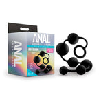 Platinum Silicone Large Black Anal Beads - 16 Inch Black Large > Anal Range > Oversized Anal Toys