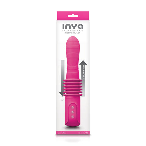 Inya Deep Stroker Pink Adult Intimacy Toy with Powerful Vibes Pink Vibrators