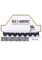 Sex & Mischief Heart Day Collar Choker Style Necklace in Faux Leather > Clothes > Womens Leather