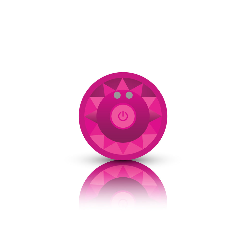 Cheeky Charms Pink Vibrating Metal Butt Plug Remote Medium > Anal Range > Vibrating Butt Plugs