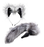 Fluffy Faux Fur Wolf Tail Anal Plug And Matching Ears > Anal Range > Tail Butt Plugs