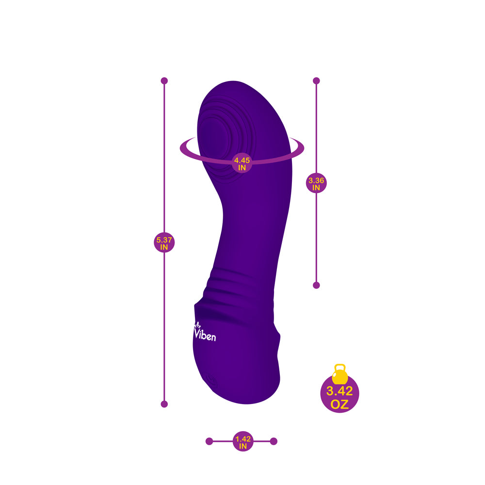 Sebela Mini Thumping G-Spot Vibrator Violet Silicone Toy BULLETS
