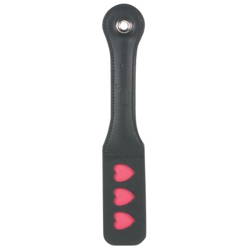12 Inch Leather Heart Paddle for Adult Intimacy Play Black > Bondage Gear > Paddles