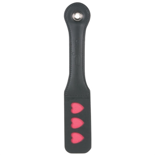 12 Inch Leather Heart Paddle Black > Bondage Gear > Paddles