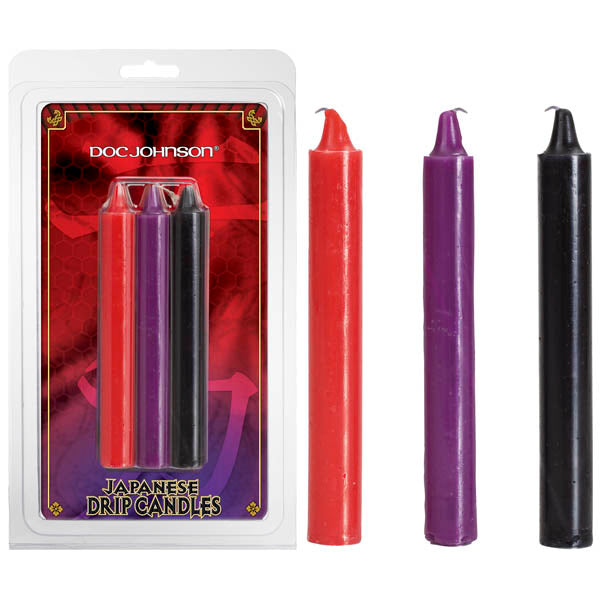 Japanese Drip Candles Set of 3 for Intimate Play and Romantic Evenings Multi Drip Candles