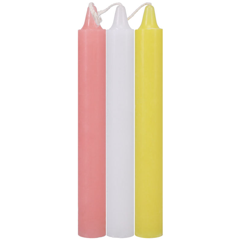 Japanese Drip Candles for Hot Wax Play 3 Pack Drip Candles