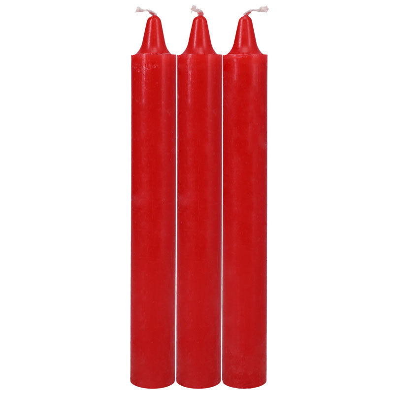Japanese Drip Candles Red 3 Pack for Sensation Play Drip Candles
