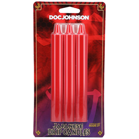 Japanese Drip Candles Red 3 Pack for Sensation Play Drip Candles