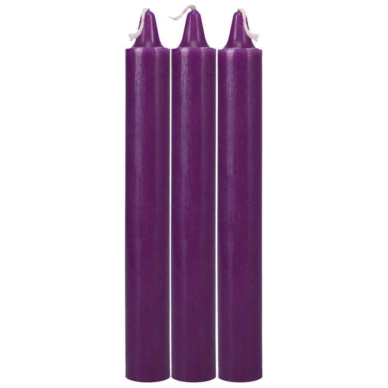 Japanese Drip Candles Purple Sensation Play 3 Pack Drip Candles