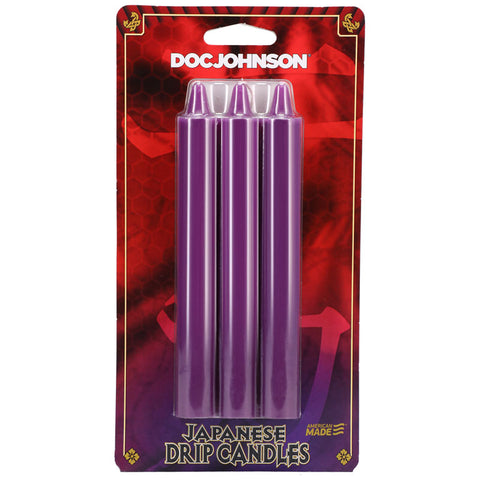 Japanese Drip Candles Purple Sensation Play 3 Pack Drip Candles
