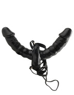 Fetish Fantasy Series Vibrating Double Delight Strap On Vibrating Double Ended Strap On Black > Dildos > Strap On Harnesses