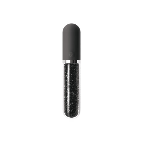 Stardust Black Rechargeable Silicone Body Massager with Crystals Black Vibrators