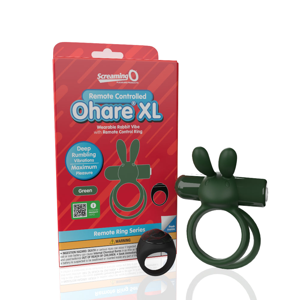 Ohare XL (Green) – Rechargeable Waterproof Remote-Controlled Rabbit Vibrator with Double-Ring Design > Sex Toys > Couples Toys