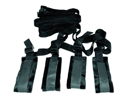 Sex & Mischief Bed Bondage Restraint Kit with 1.5m Straps Black > Bondage Gear > Bed Restraints