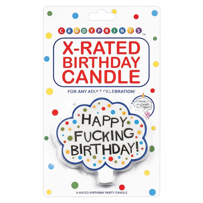 X-Rated Adult Birthday Candle - Happy Fucking Birthday > Candles > Novelty Main image