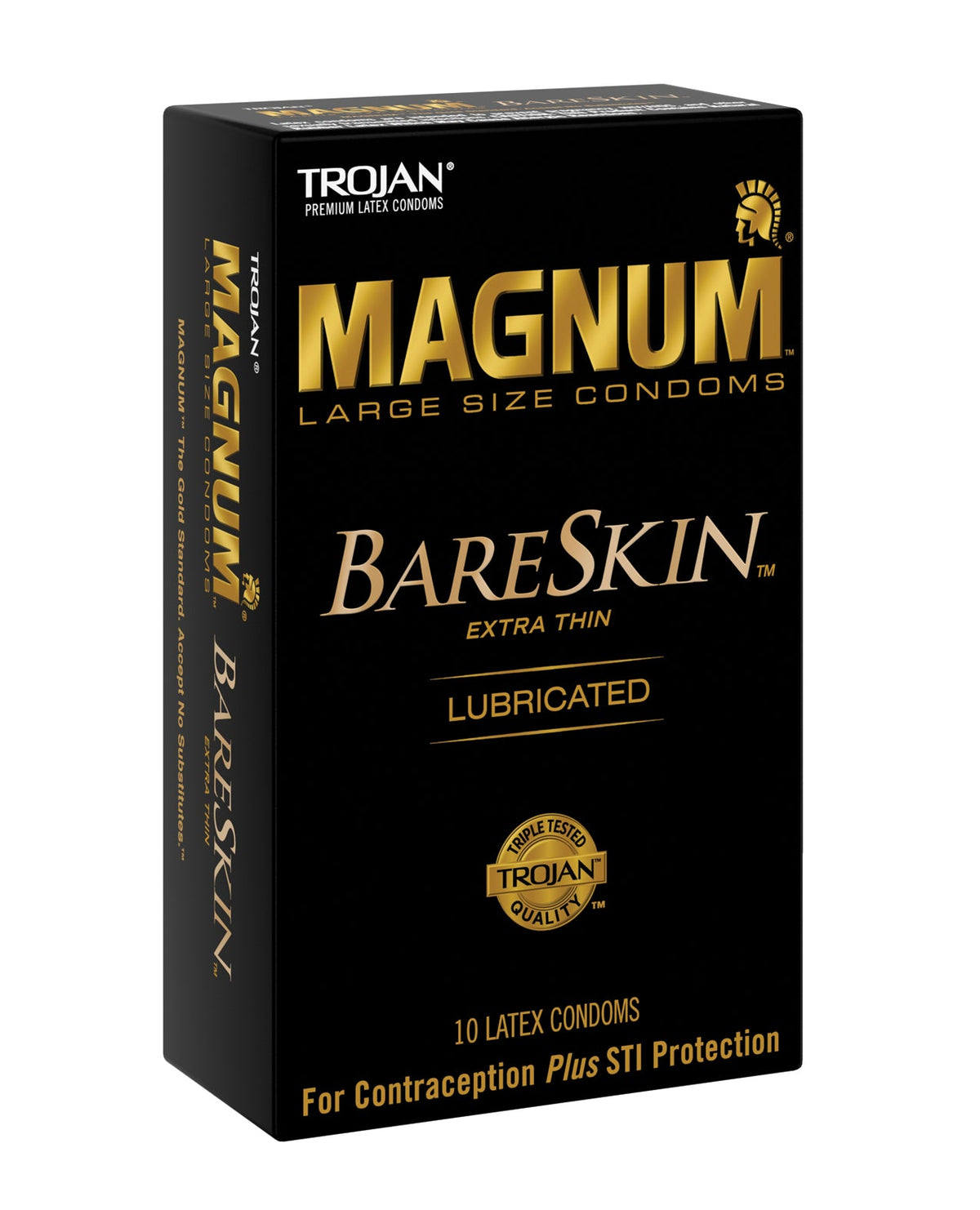 Trojan Magnum Bareskin Condoms 10 Pack Larger Lubricated > Essentials > Condoms