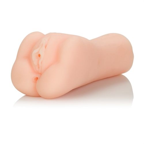 Devons Private Pleasure Ribbed Pussy and Anal Masturbator Sleeve Beige Strokers - Manual