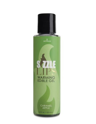 Sizzle Lips Caramel Apple Warming Edible Massage Gel 4.2 Oz
