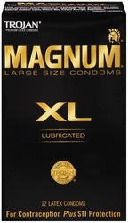 Trojan Magnum XL Lubricated Condoms 12 Pack Larger Size Default Title > Essentials > Condoms