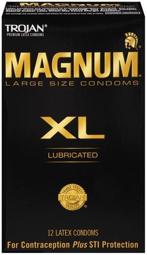 Trojan Magnum XL Lubricated Condoms 12 Pack Larger Size Default Title Condoms