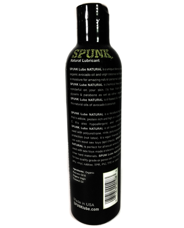Spunk Lube Natural – Edible Organic Coconut and Avocado Oil Lubricant 8 Fl Oz > Lube > Speciality Exempt
