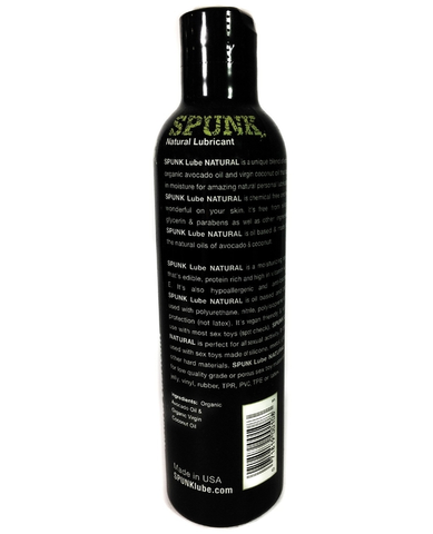 Spunk Lube Natural – Edible Organic Coconut and Avocado Oil Lubricant 8 Fl Oz > Lube > Speciality Exempt
