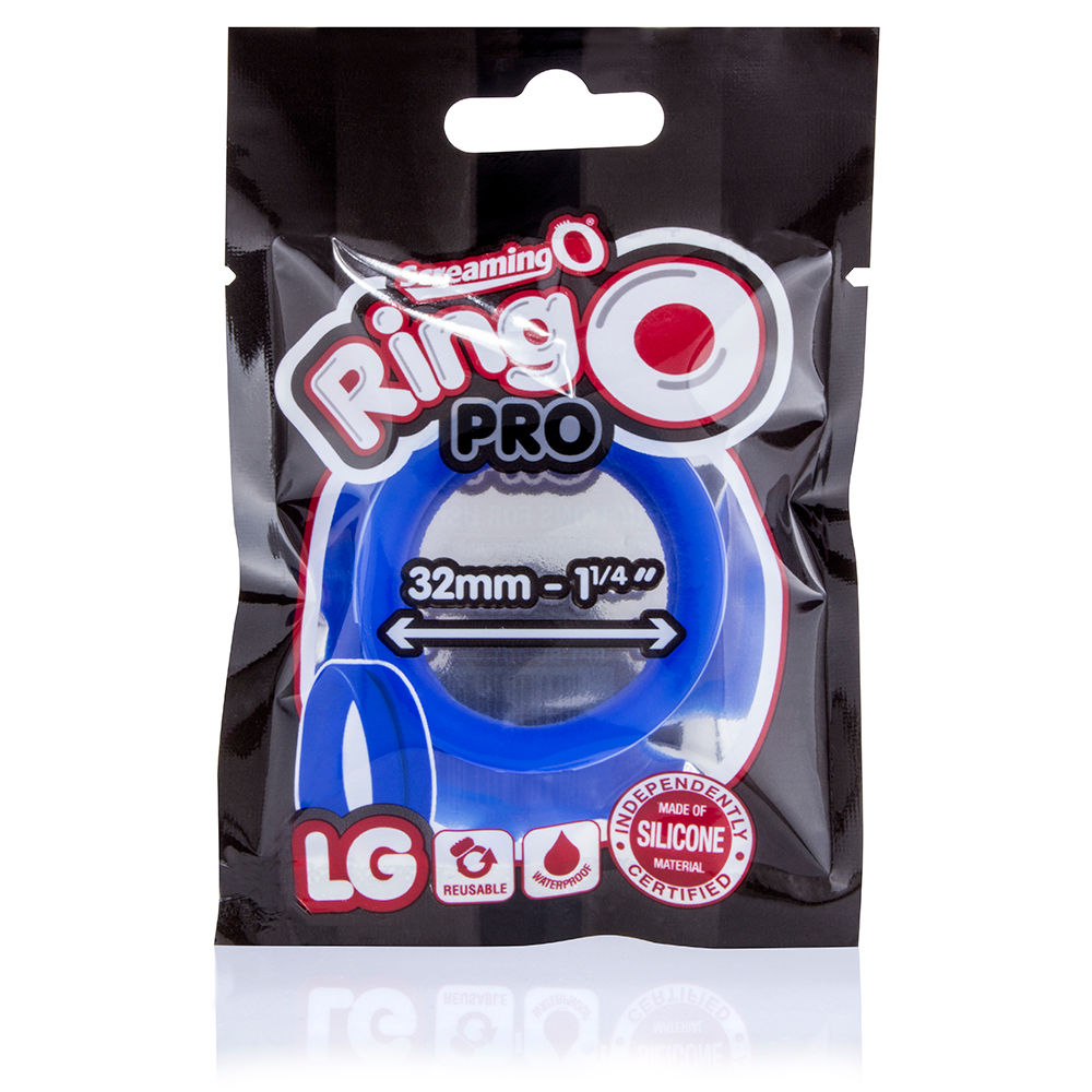 RingO Pro Large Black Silicone Erection Enhancement Ring COCK RINGS