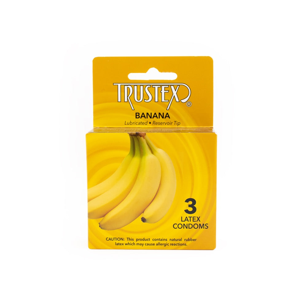 Trustex Flavored Lubricated Condoms (Banana) – 3 Pack Condoms > Essentials > Condoms