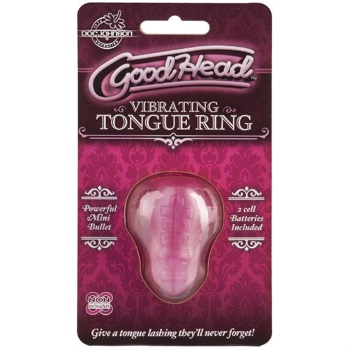 Good Head Vibrating Tongue Ring (Pink) – Disposable Vibrating Tongue Ring Pink Vibrators
