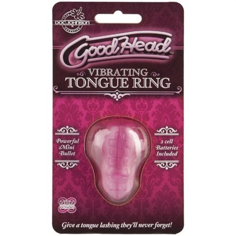 Good Head Vibrating Tongue Ring (Pink) – Disposable Vibrating Tongue Ring Pink Vibrators