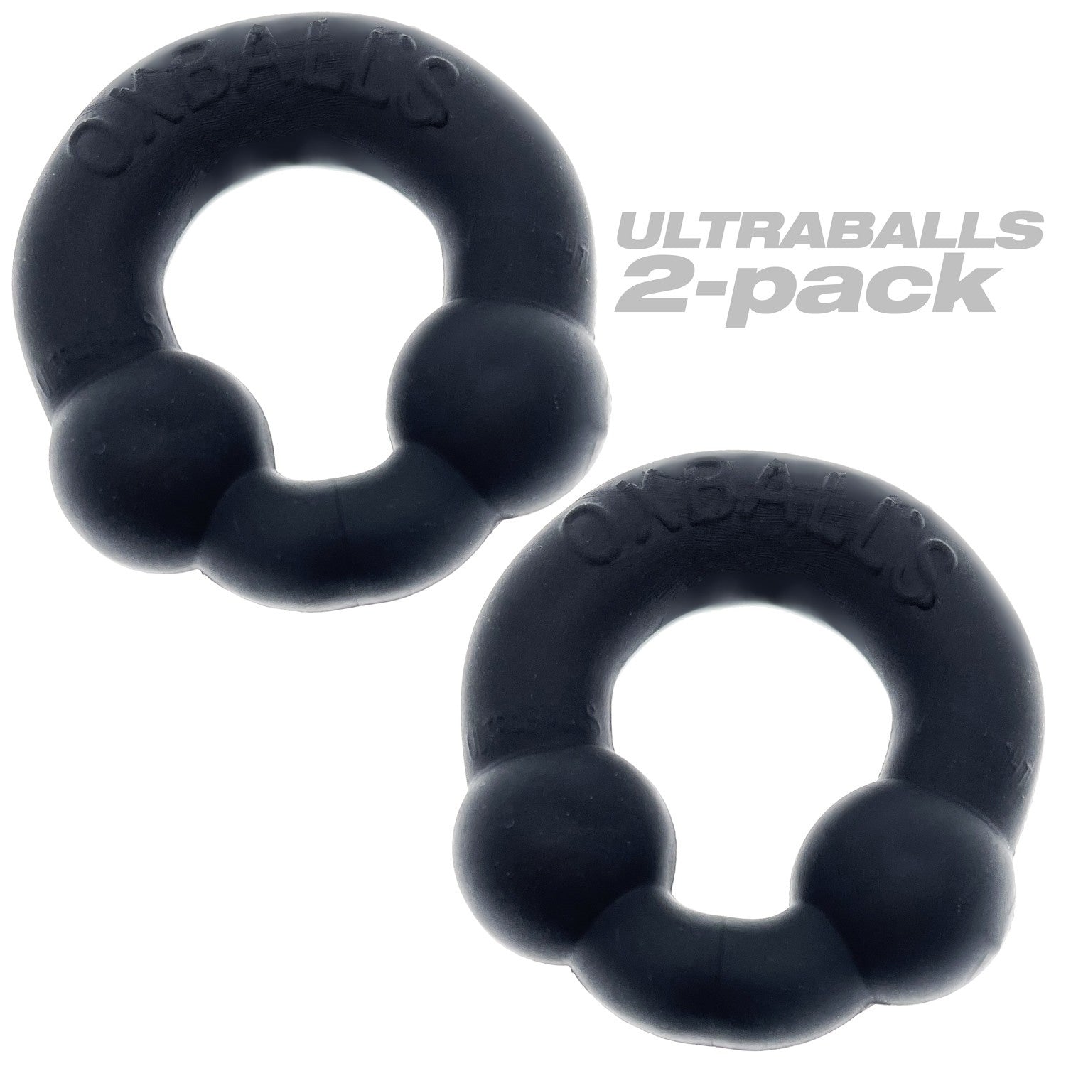 Ultraballs Cockring Night Edition Two Pack with Velvety Silicone Finish COCK RING Set
