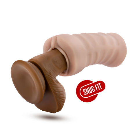 Destini Vibrating Male Stroker Beige by Blush Ultra-Soft Material Strokers - Manual