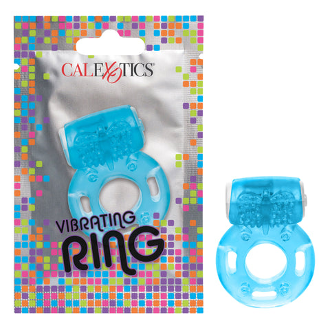 Foil Pack Vibrating Ring Purple Stretchy Adult Intimacy Toy Cock Rings Vibrating